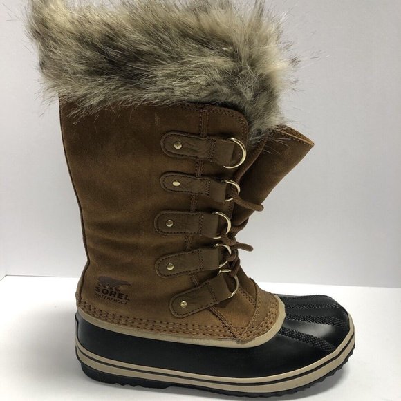 Sorel Women’s Joan Of Arctic, Brown Waterproof Winter Boots, Size 8.5M
